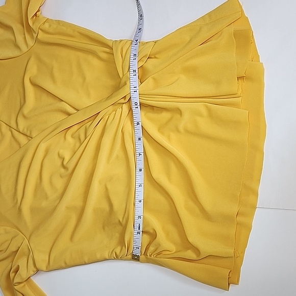 ANNE KLEIN 3/4 SLEEVE YELLOW TOP/ SIZE 10 - Picture 10 of 14